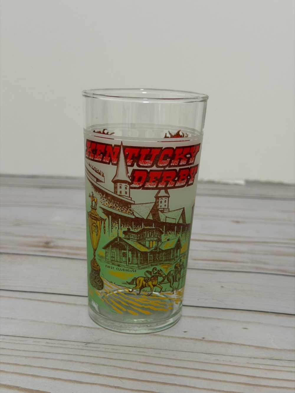 Vintage 1978 Kentucky Derby Frosted Mint Julep Souvenir Glass Churchill Downs